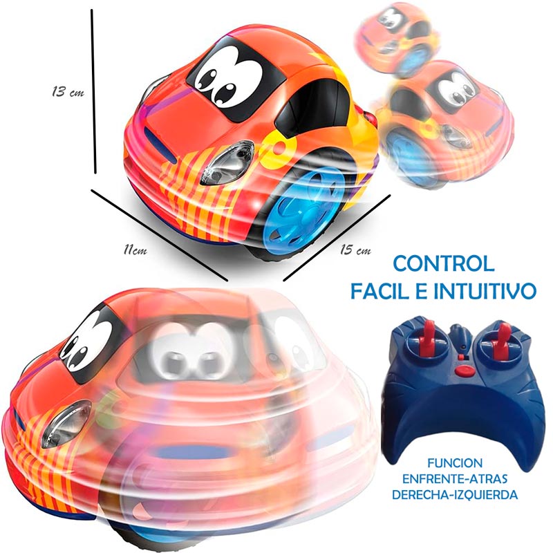 Carro Control Remoto Niños Acrobacias 2 Ruedas Luz Sonido juguetes niños