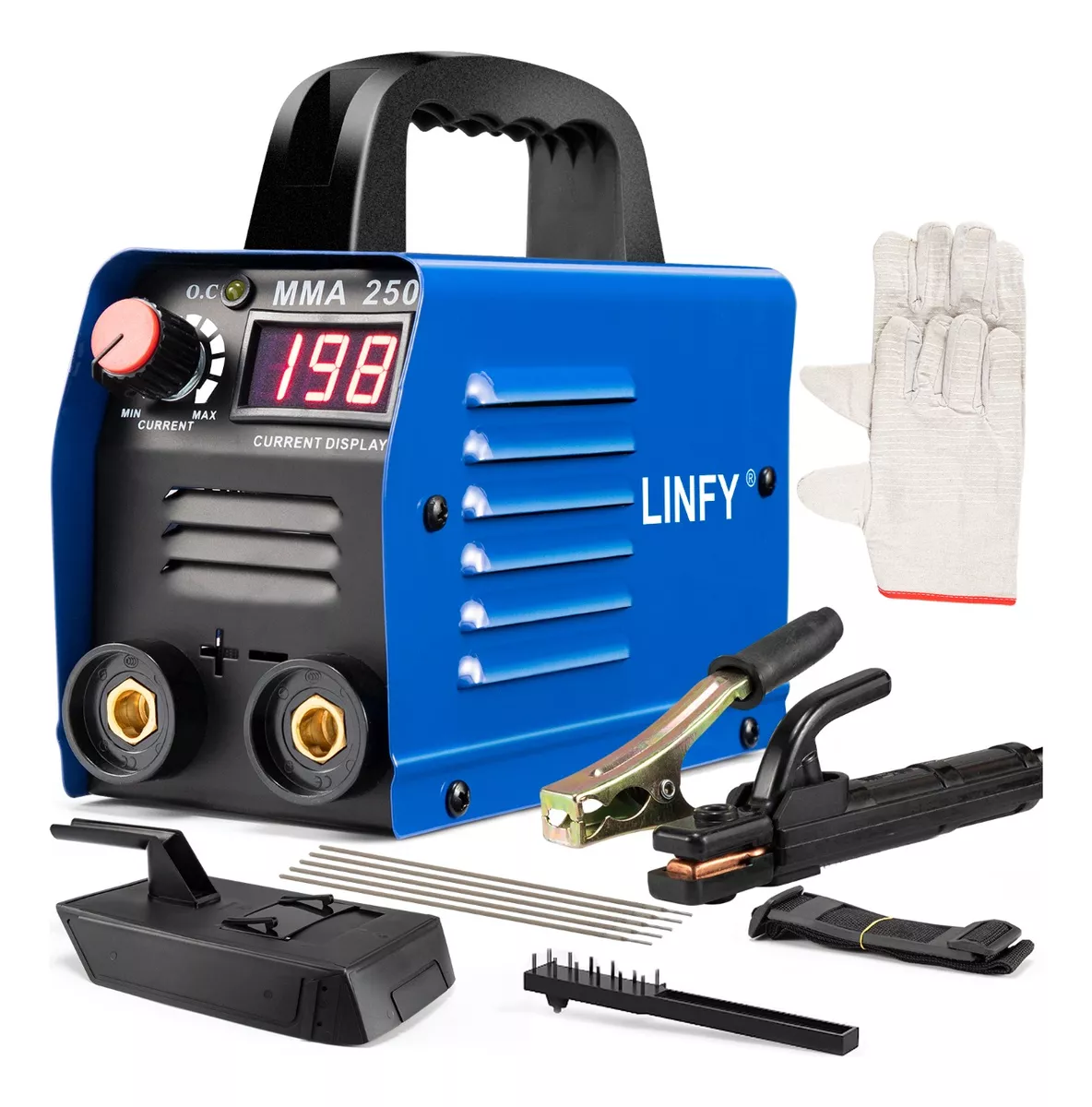 Soldador Inversor 60hz 110v Grado Industria Portátil Estable Azul