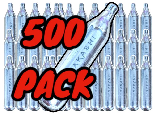 500 Pack Tanques Cartuchos Co2 12g Pistolas Y Rifles