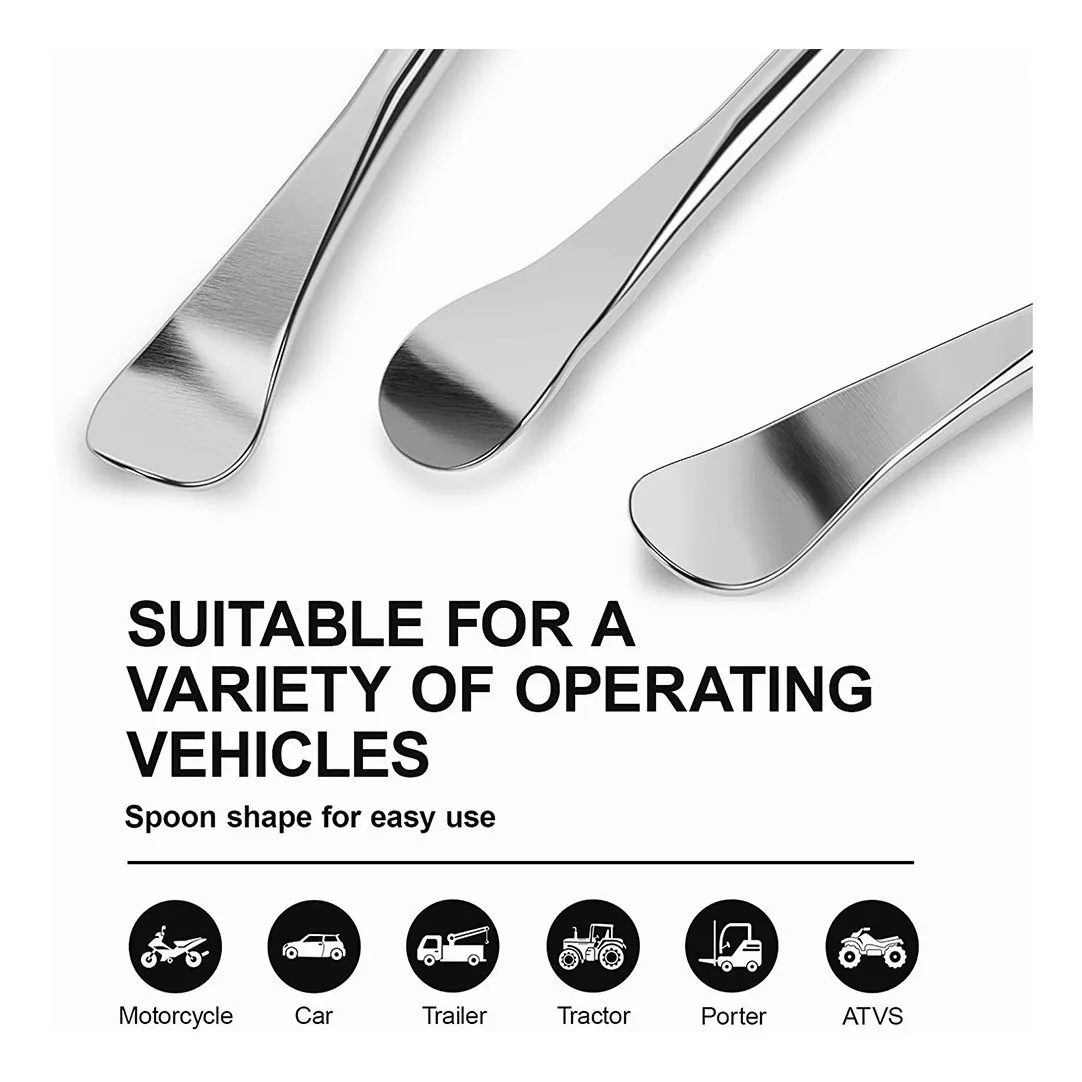 Kit De Palancas P/desmontar Llantas De Motocicleta/bicicleta Negro/Rojo