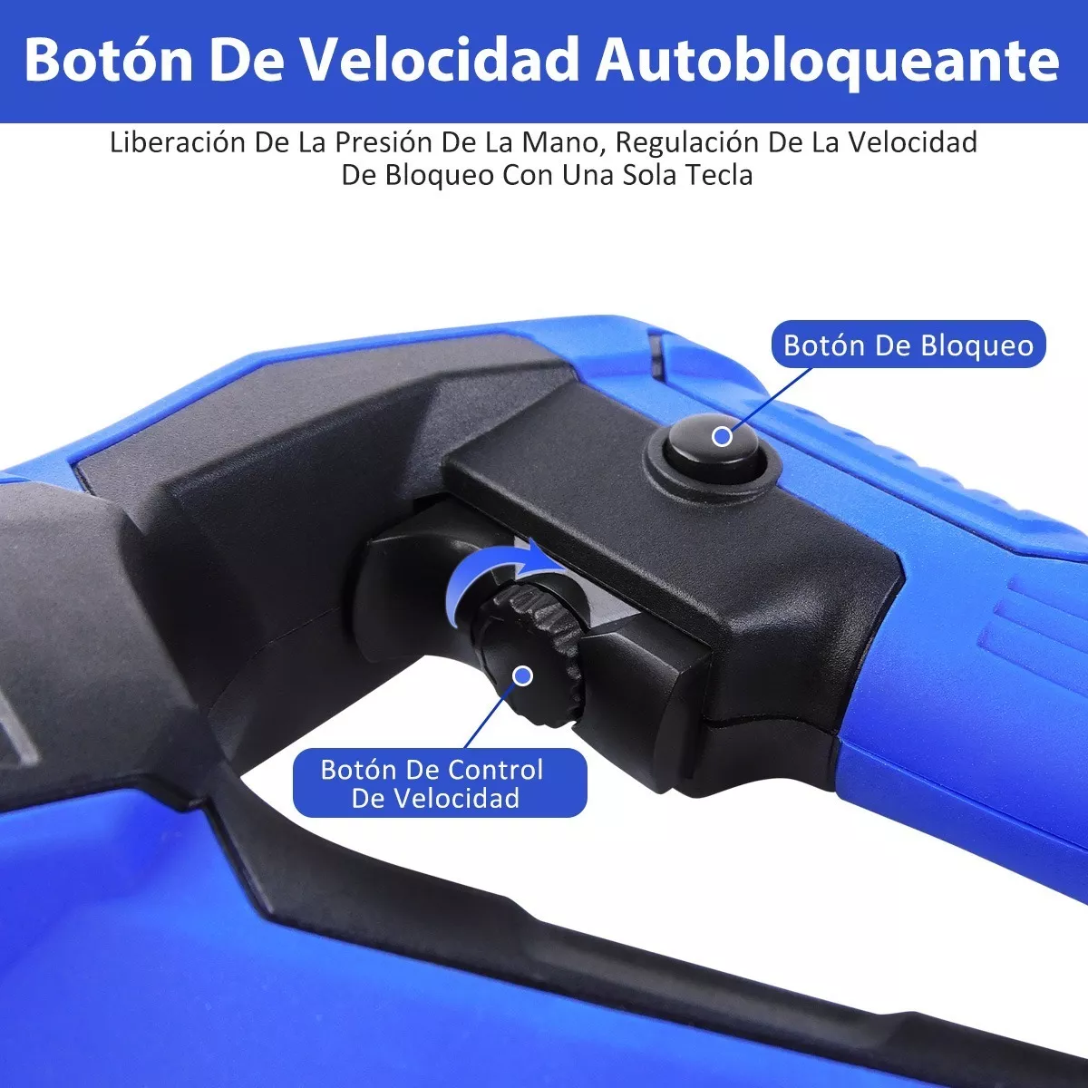 Sierra Reciproca Eléctrica Sable Velocidad Con 5 Seguetas Azul  Rey/Negro