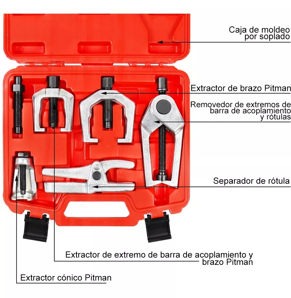 Herramienta Multiuso Para Extraer Junta Esférica Rojo/Plata