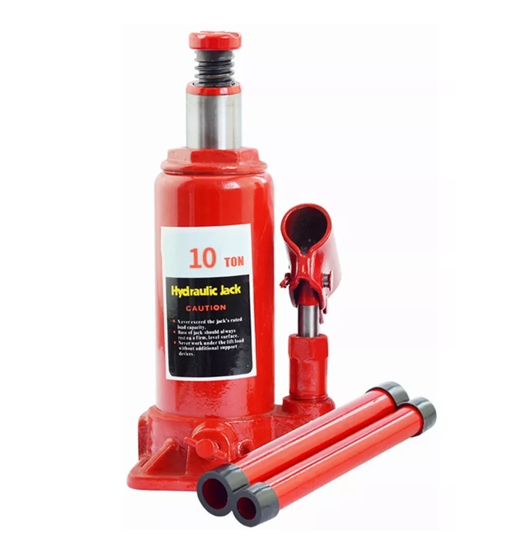 Gato Hidráulico De Botella Soldado Con Capacidad De 10 T ROJO