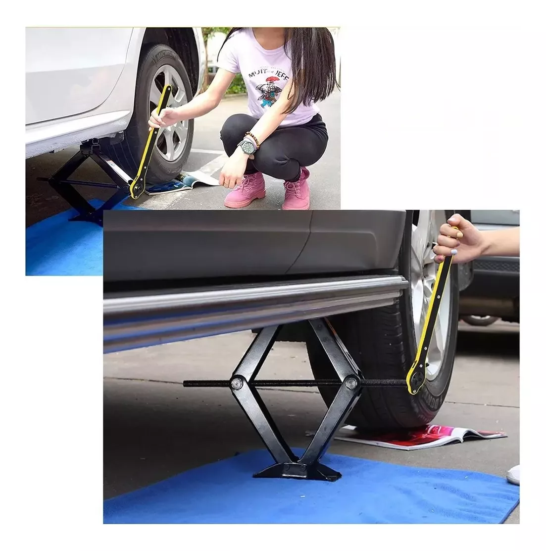 Tijeras Mecánicas Cat (2000 Kg) Negro Linea Amarilla