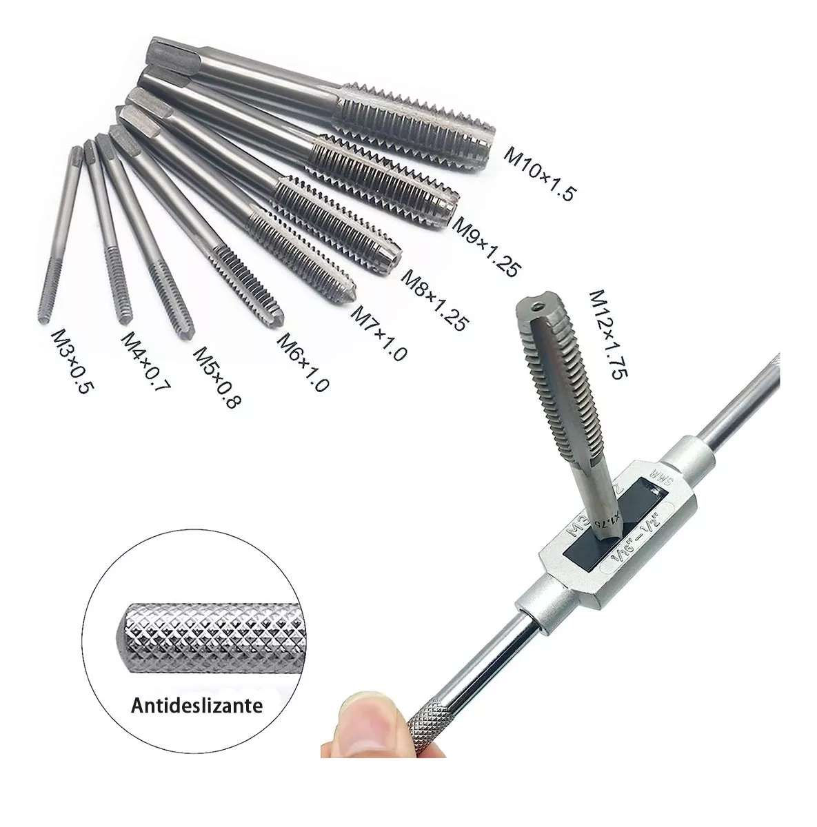 20pcs Kit De Machuelos Con Maneral Broca Ajustable Estuche Verde