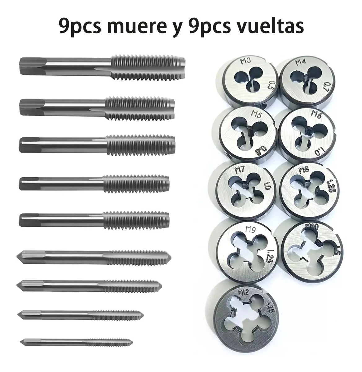 20pcs Kit De Machuelos Con Maneral Broca Ajustable Estuche Verde