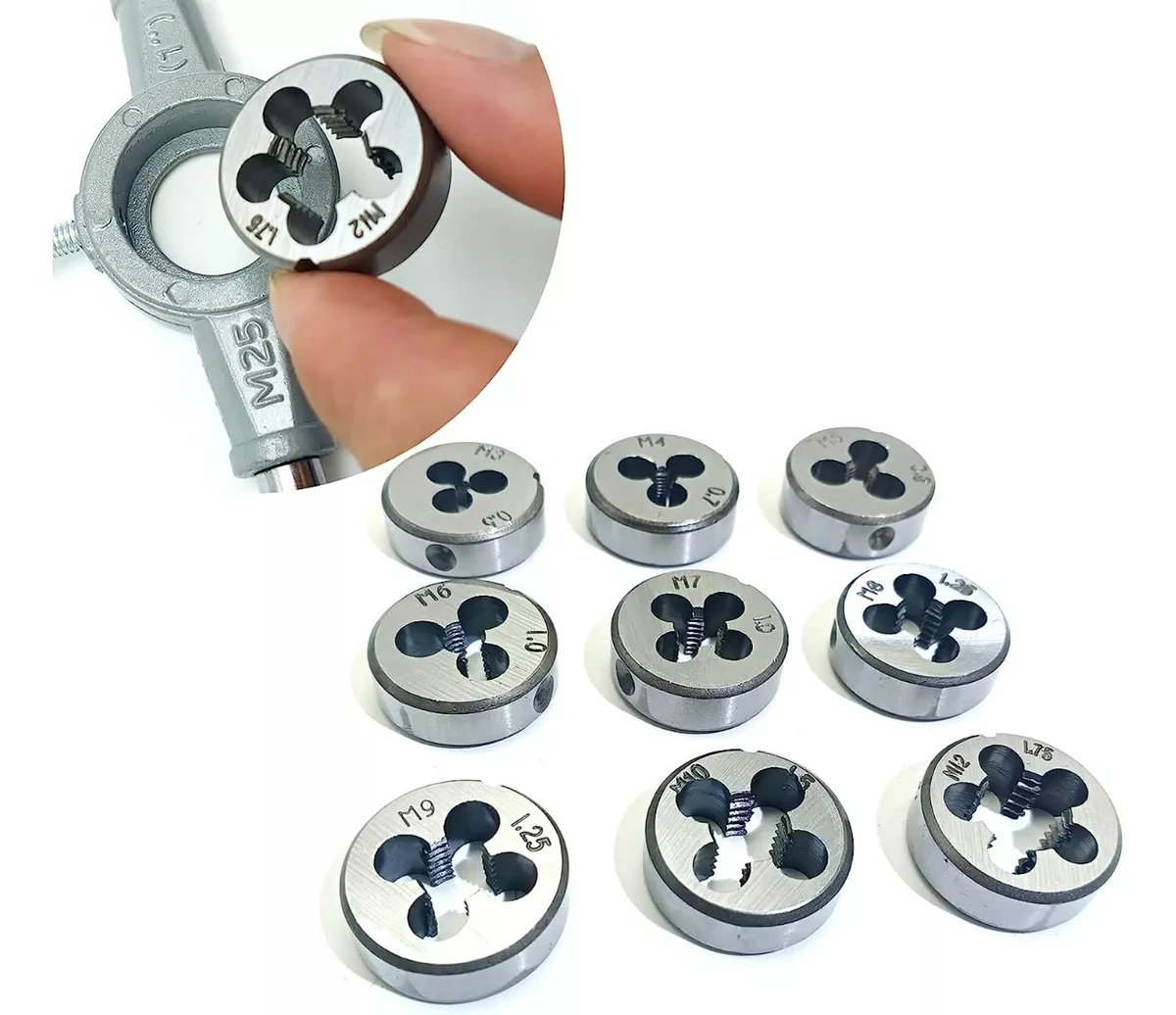 20pcs Kit De Machuelos Con Maneral Broca Ajustable Estuche Verde