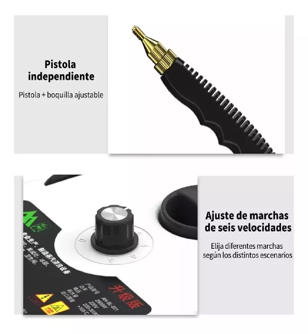 Limpiador Pistola A Vapor Desinfectante Para Hogar Muebles Azul/Negro