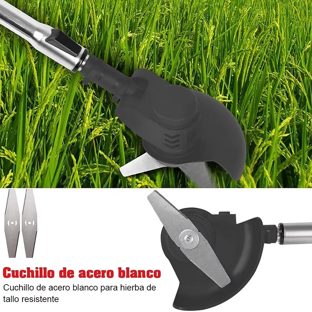 Desbrozadora Eléctrico Inalámbrico 850w Con 2 Baterías 42v Negro