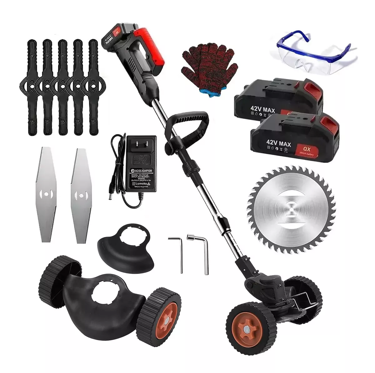 Podadoras Desbrozadora Eléctrica Inalámbrico Con 2 Baterías