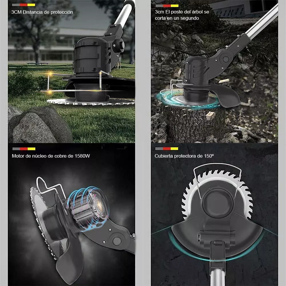 Podadoras Desbrozadora Eléctrica Inalámbrico Con 2 Baterías