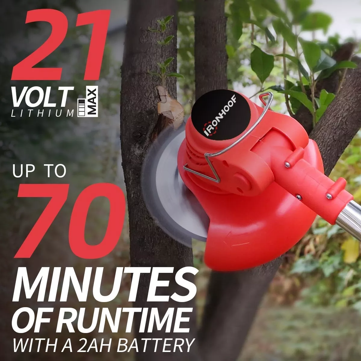 Desbrozadora Eléctrica Cortadora De Césped 21v Con 2 Batería