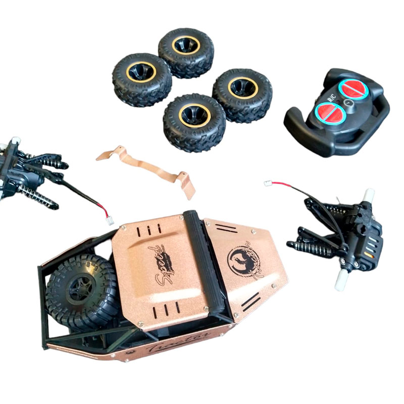 Carro A Control Remoto Para Armar Kit Educativo Con Control Niños color Dorado