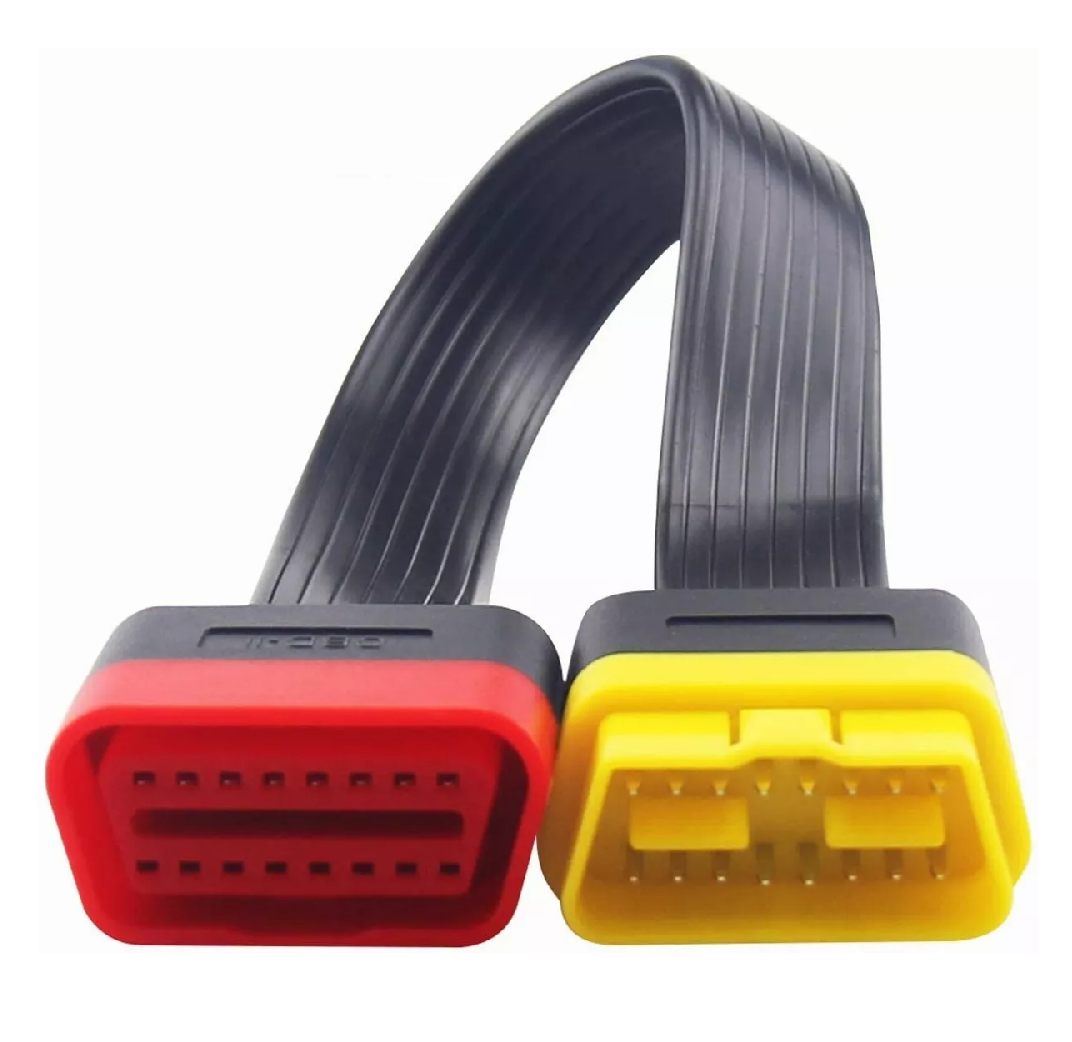 Cable De Extensión Obd2 16 Pin Para Escaner Automotriz 36cm negro/rojo/amarillo