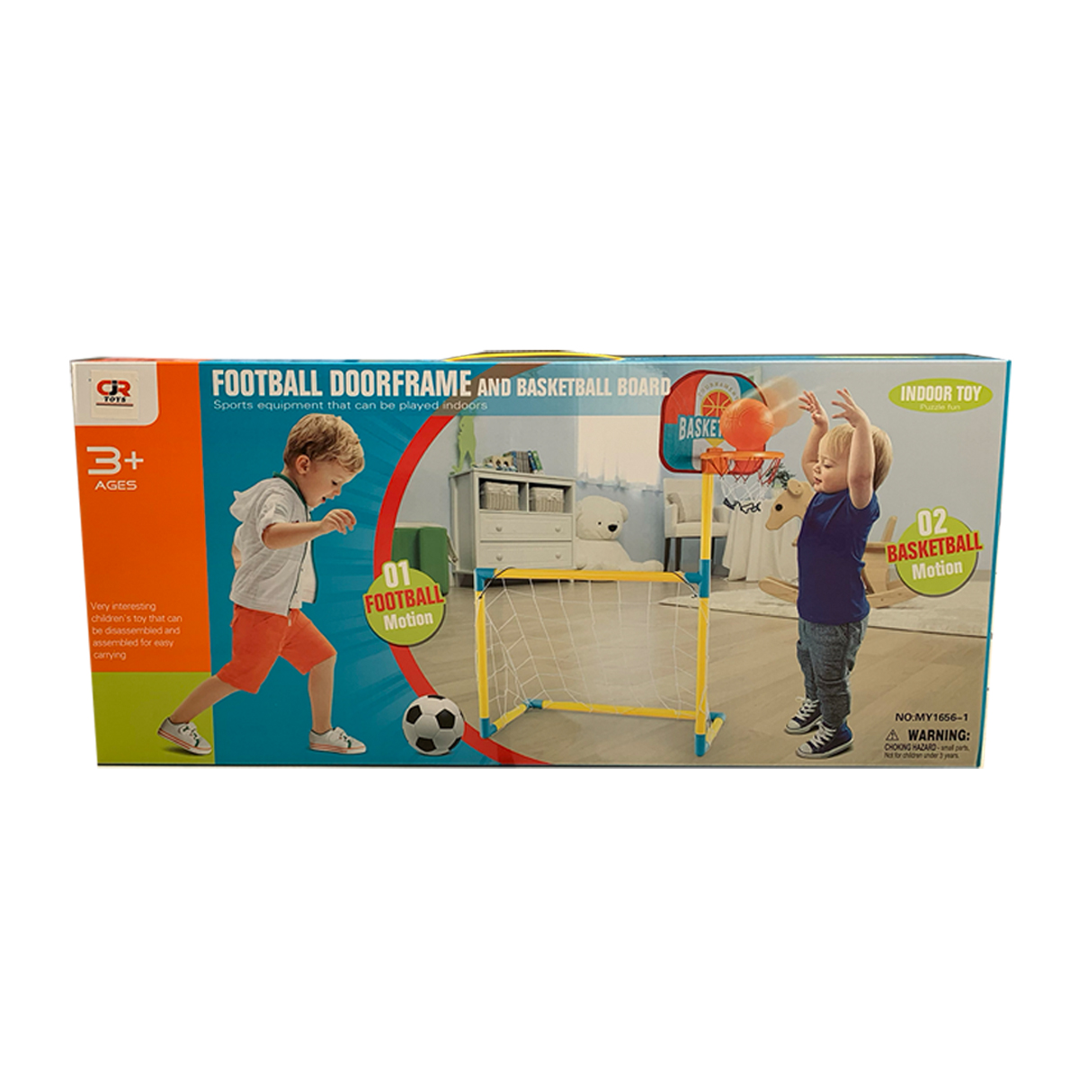 Portería Canasta Basquetbol Y Fútbol Juguete Plástico 2en1 Niños