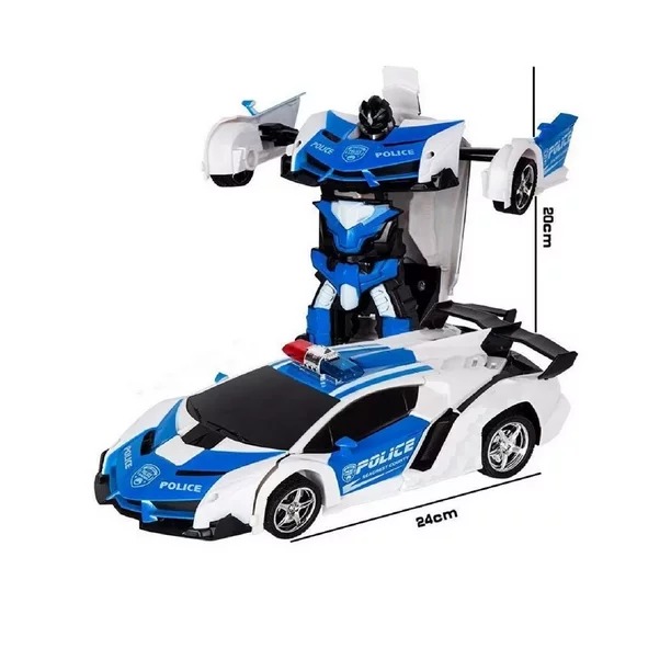 Carro Patrulla Policía Transformer Control Remoto Recargable