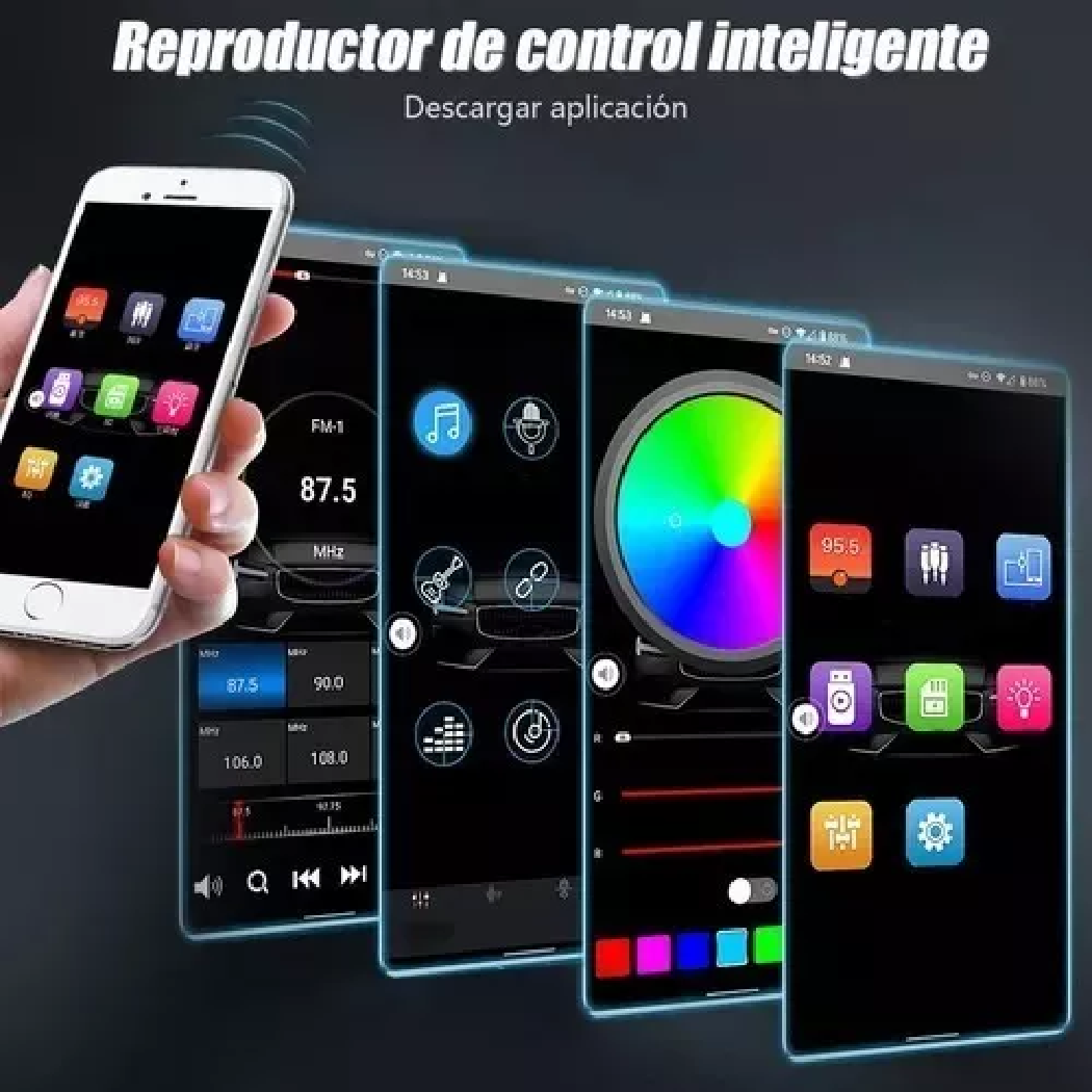 Auto Estereo Bluetooth Mp3 Radio Manos Libres Aux Fm Sd Usb Negro