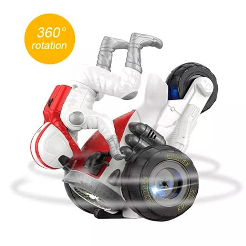 Crazy Motocicleta De Juguete Para Acrobacias En Motocicleta niños giros  roja