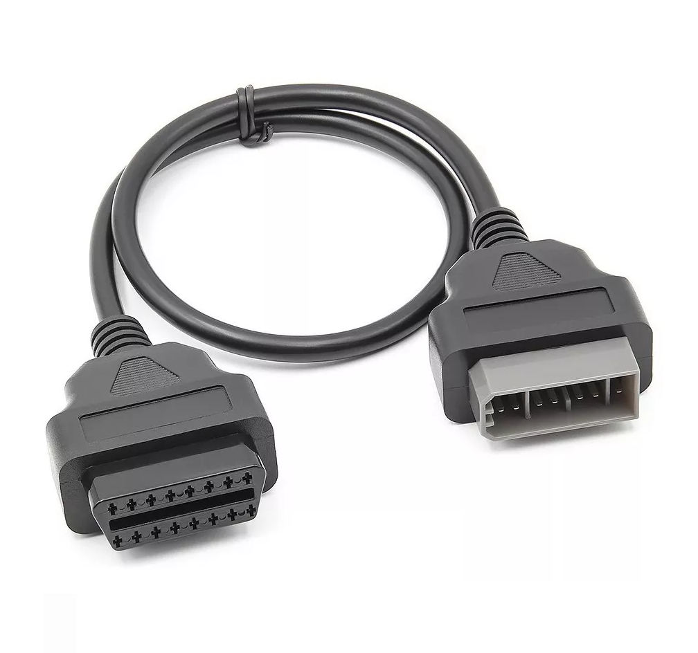 Adaptador De Escáner Obd2 Para Nissan/tsuru De 16 A 14 Pines Negro