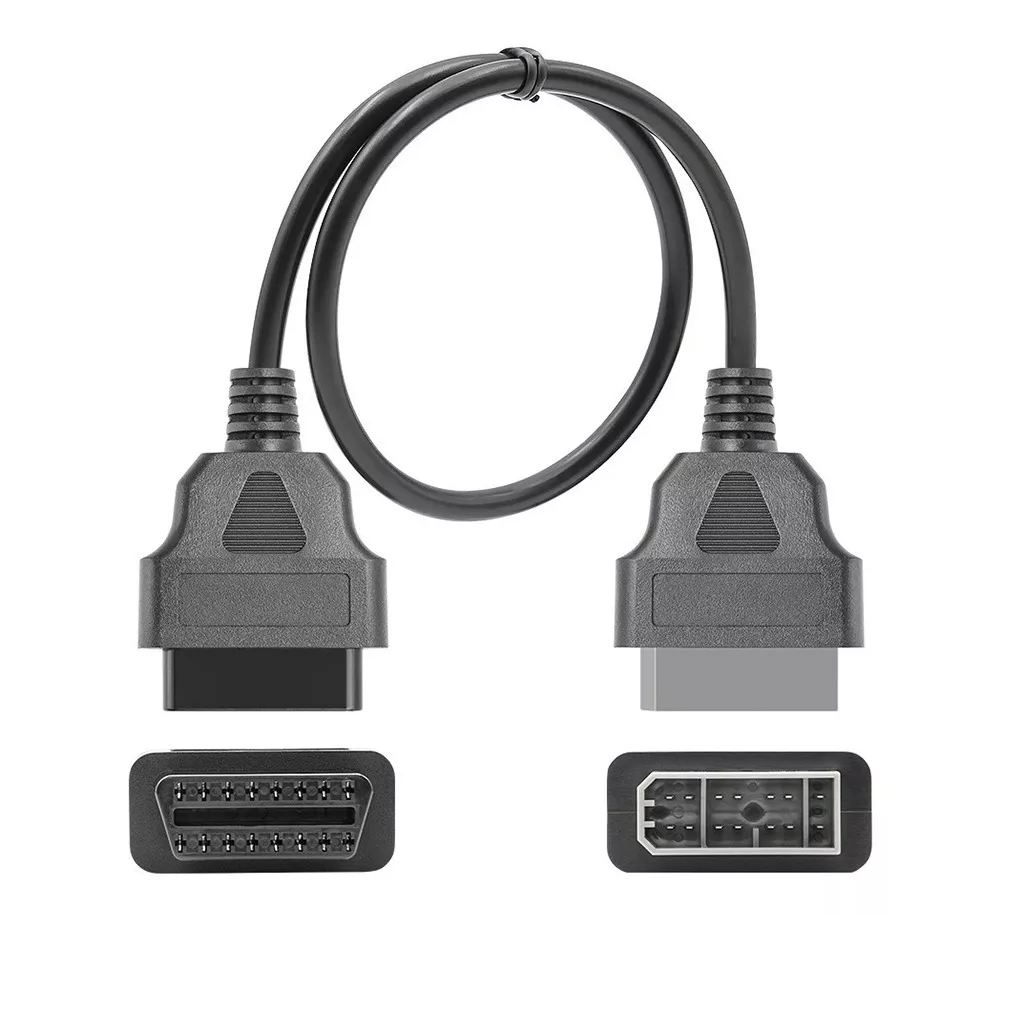 Adaptador De Escáner Obd2 Para Nissan/tsuru De 16 A 14 Pines Negro