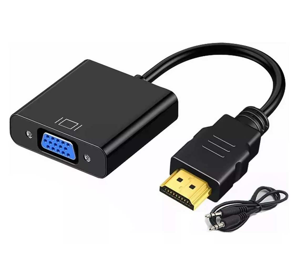 Convertidor VGA a HDMI y VGA – Cables y Conectores