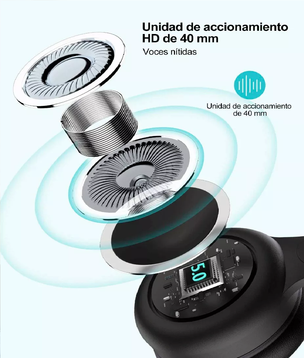 Audifonos Diadema Inalambricos Bluetooth Hs008 Com Mic Negro