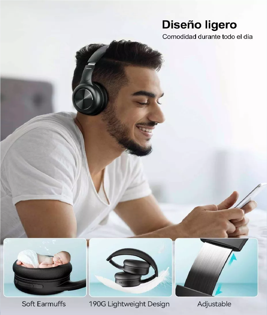 Audifonos Diadema Inalambricos Bluetooth Hs008 Com Mic Negro