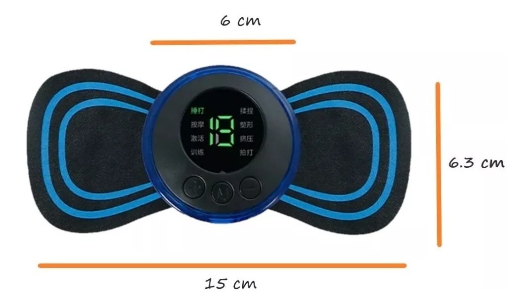 Mini Masajeador Eléctrico Parche Body Cuello Box Recargable