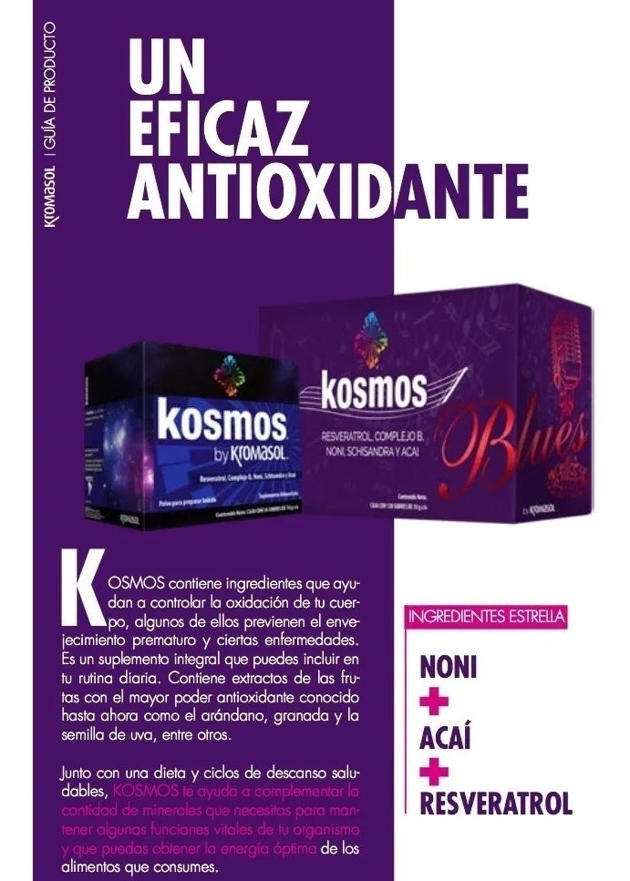 Kosmos 36 Sobres De Bebida Sabor Frutos Rojos Kromasol