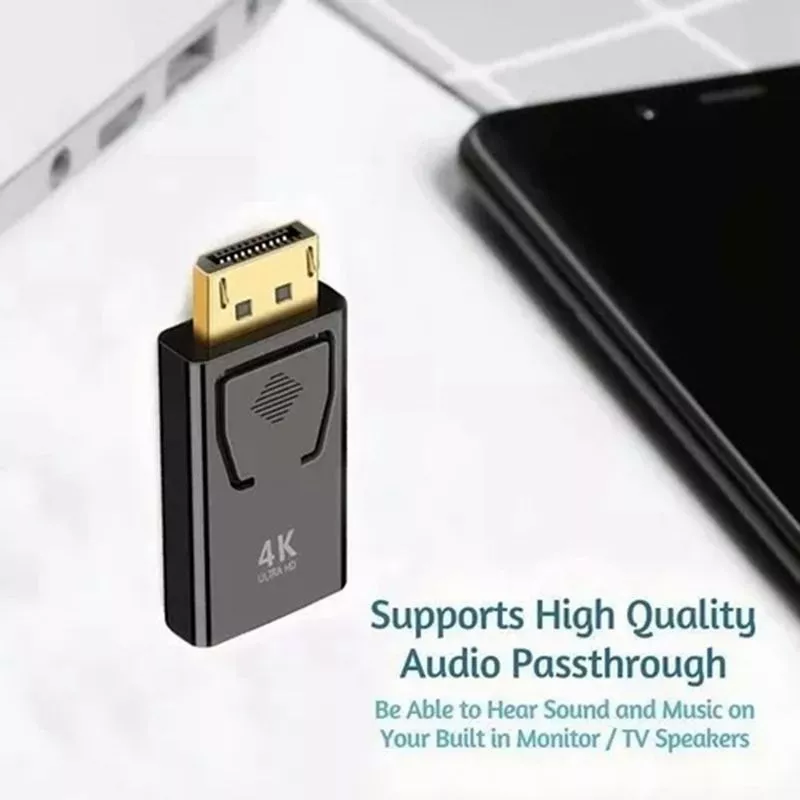 Adaptador Displayport A Hdmi 4k 3d Full Hd Negro