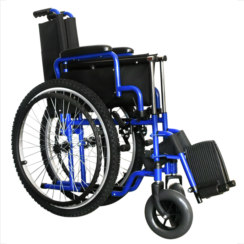 Silla De Ruedas De Lujo Todo Terreno Infinity Plegable 120kg Color Azul