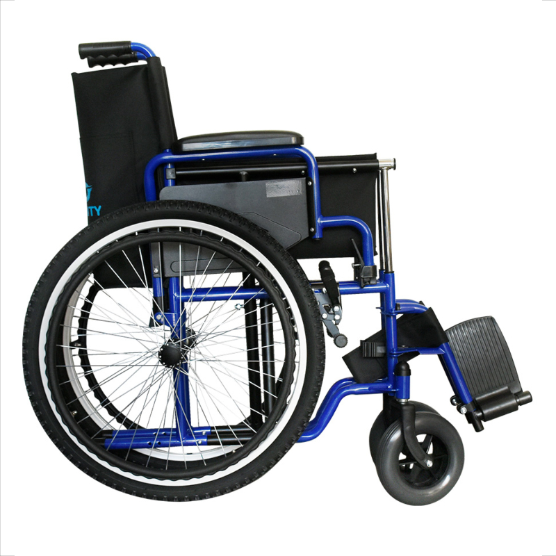Silla De Ruedas De Lujo Todo Terreno Infinity Plegable 120kg Color Azul