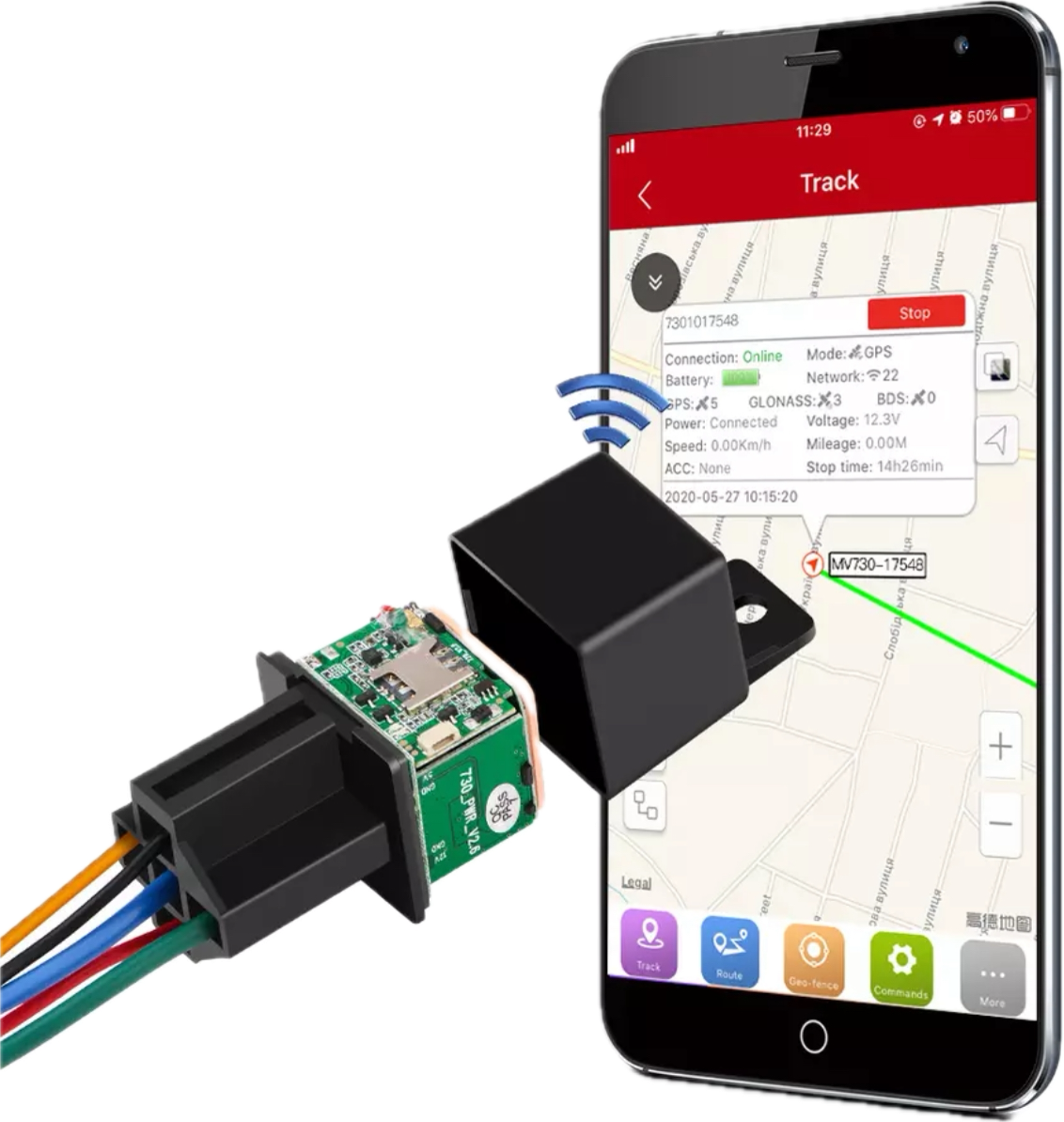 Localizador GPS MiCODUS MV730 para automóvil o motocicleta