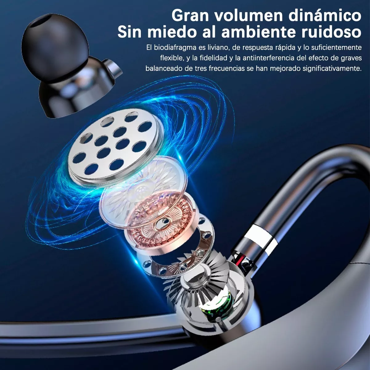 Audifono Manos Libres Bluetooth Microfono Pantalla Digital Negro