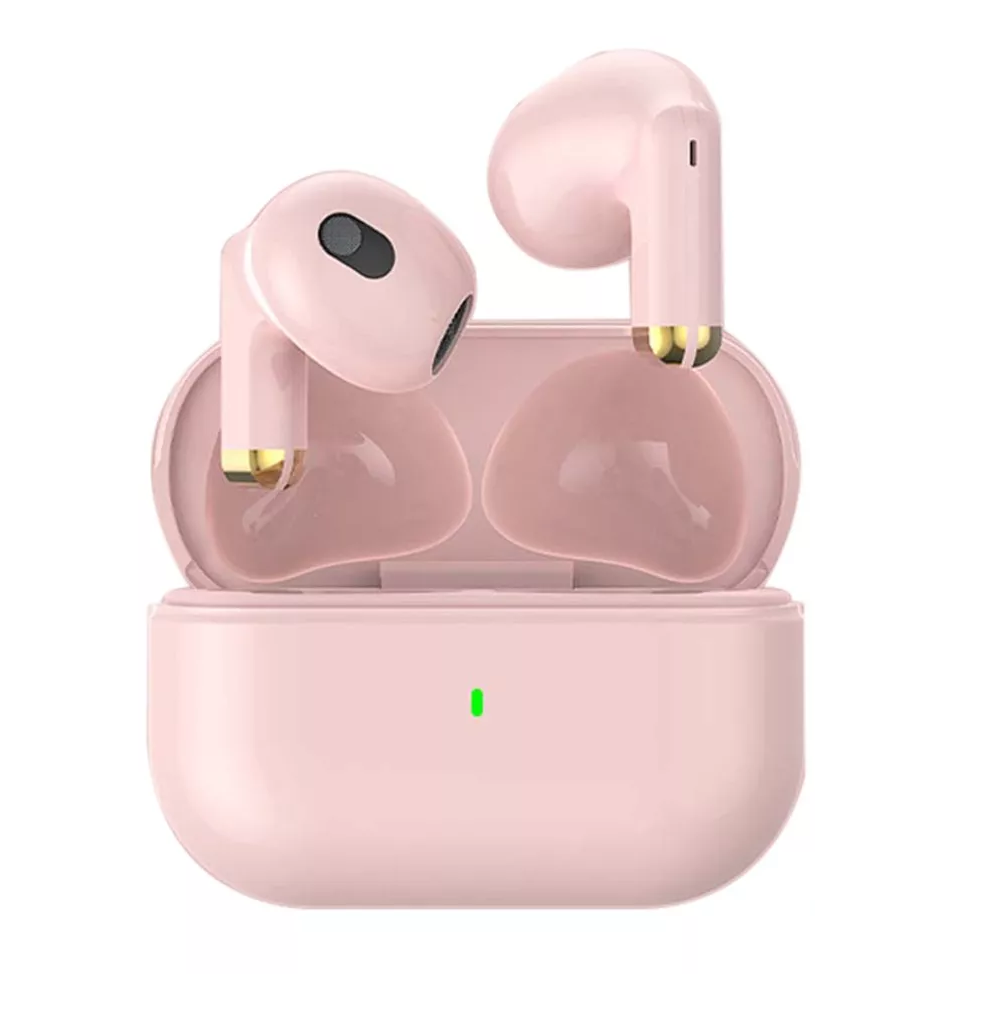 Audífono in-ear inalámbrico Bluepods Mini 1 rosa con luz LED