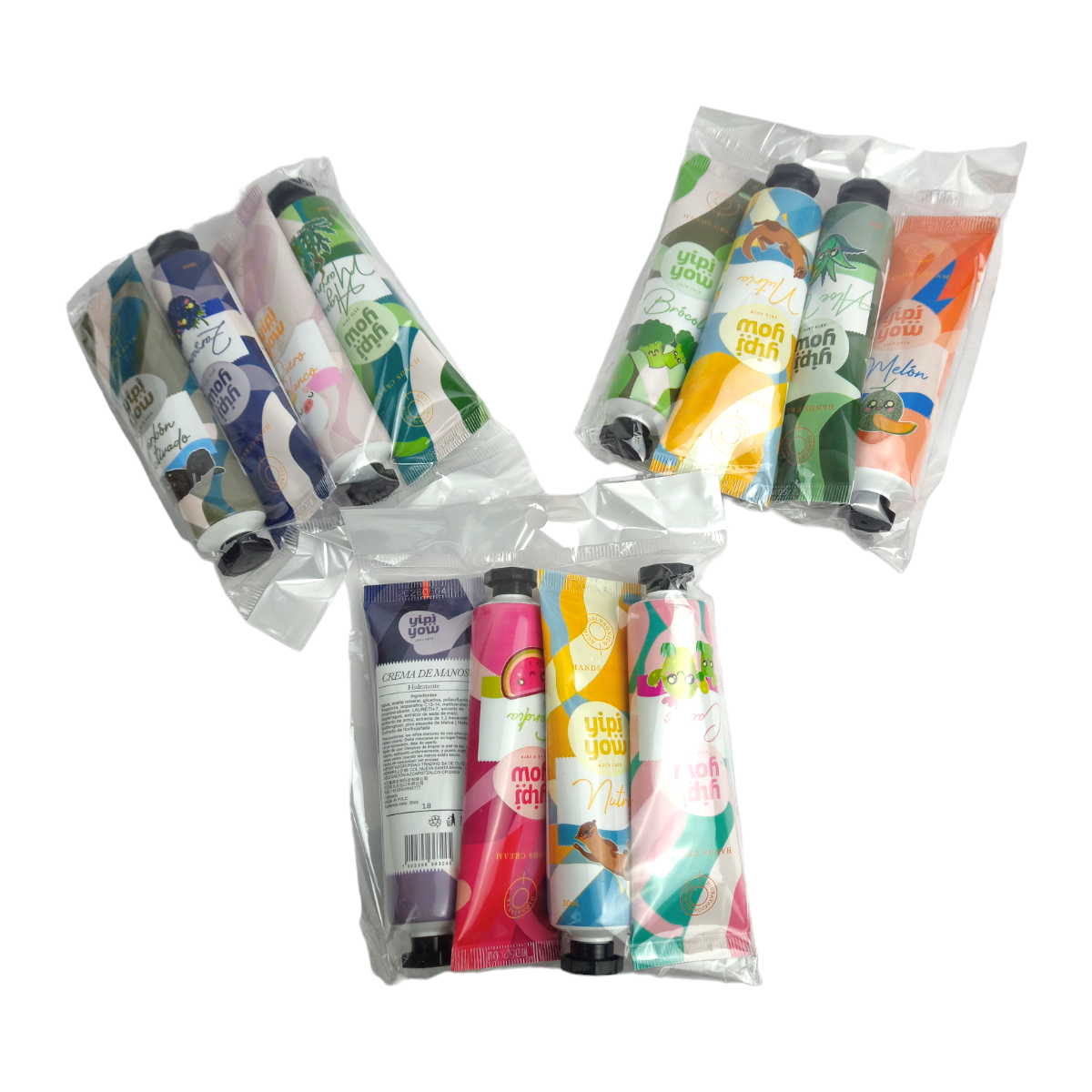 Set de 4 cremas para manos Yipi Yow de varios aromas 30ml