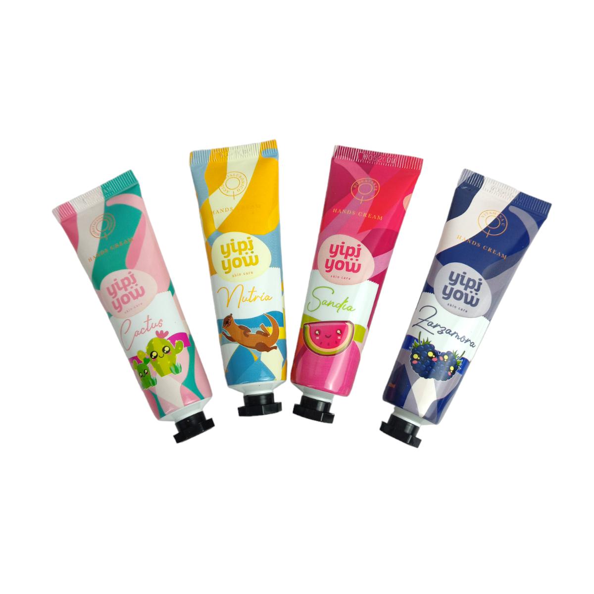 Set de 4 cremas para manos Yipi Yow de varios aromas 30ml
