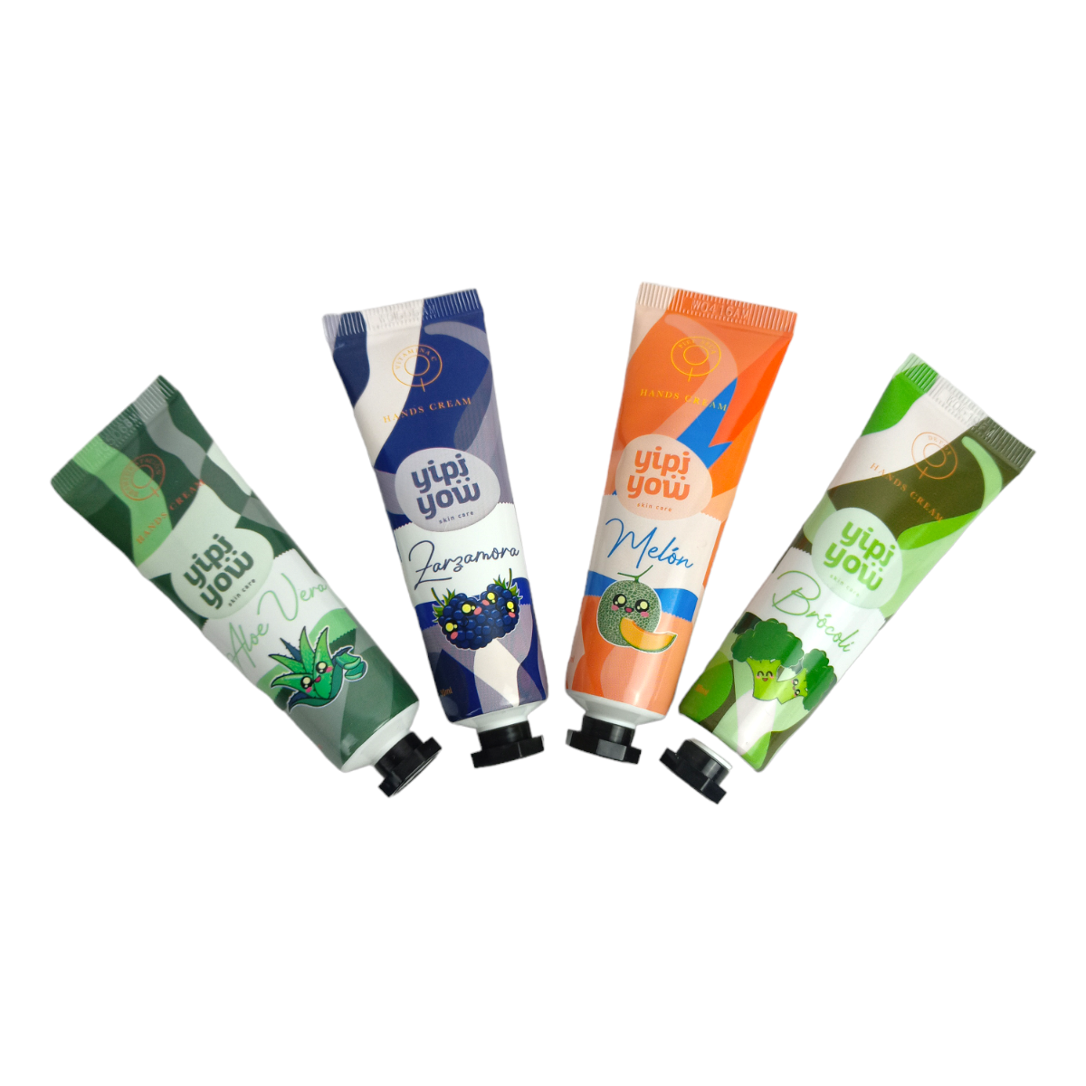 Set de 4 cremas para manos Yipi Yow de varios aromas 30ml