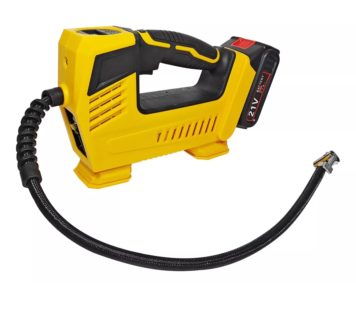 Compresor Inflador De Llantas Inalámbrico Portátil Para Auto Amarillo/Negro