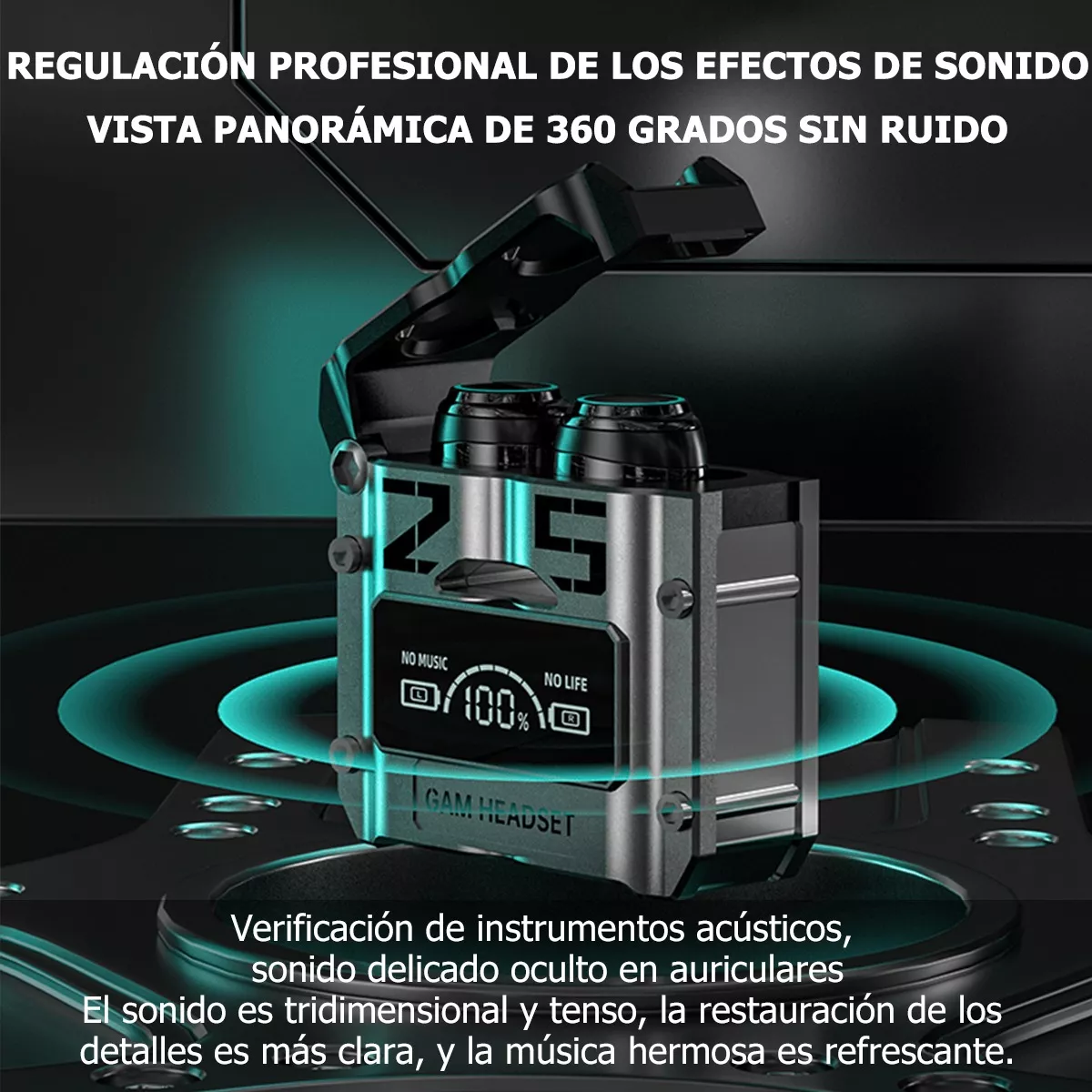 Auriculares In Ears Inalámbricos Para Juegos Con Bluetooth Negro