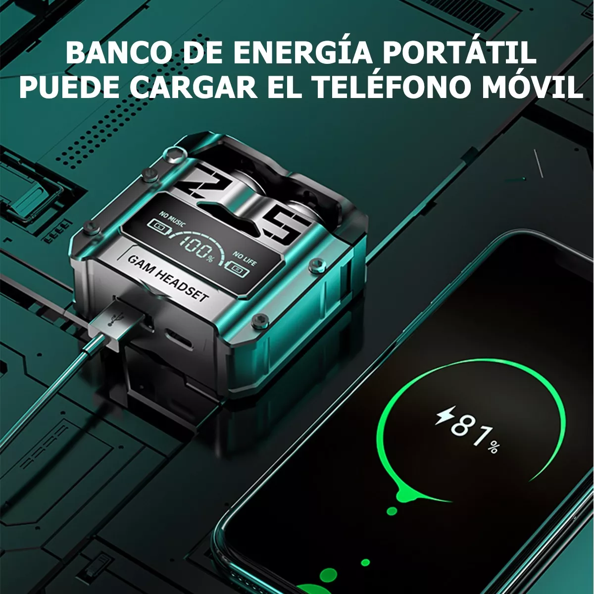 Auriculares In Ears Inalámbricos Para Juegos Con Bluetooth Negro