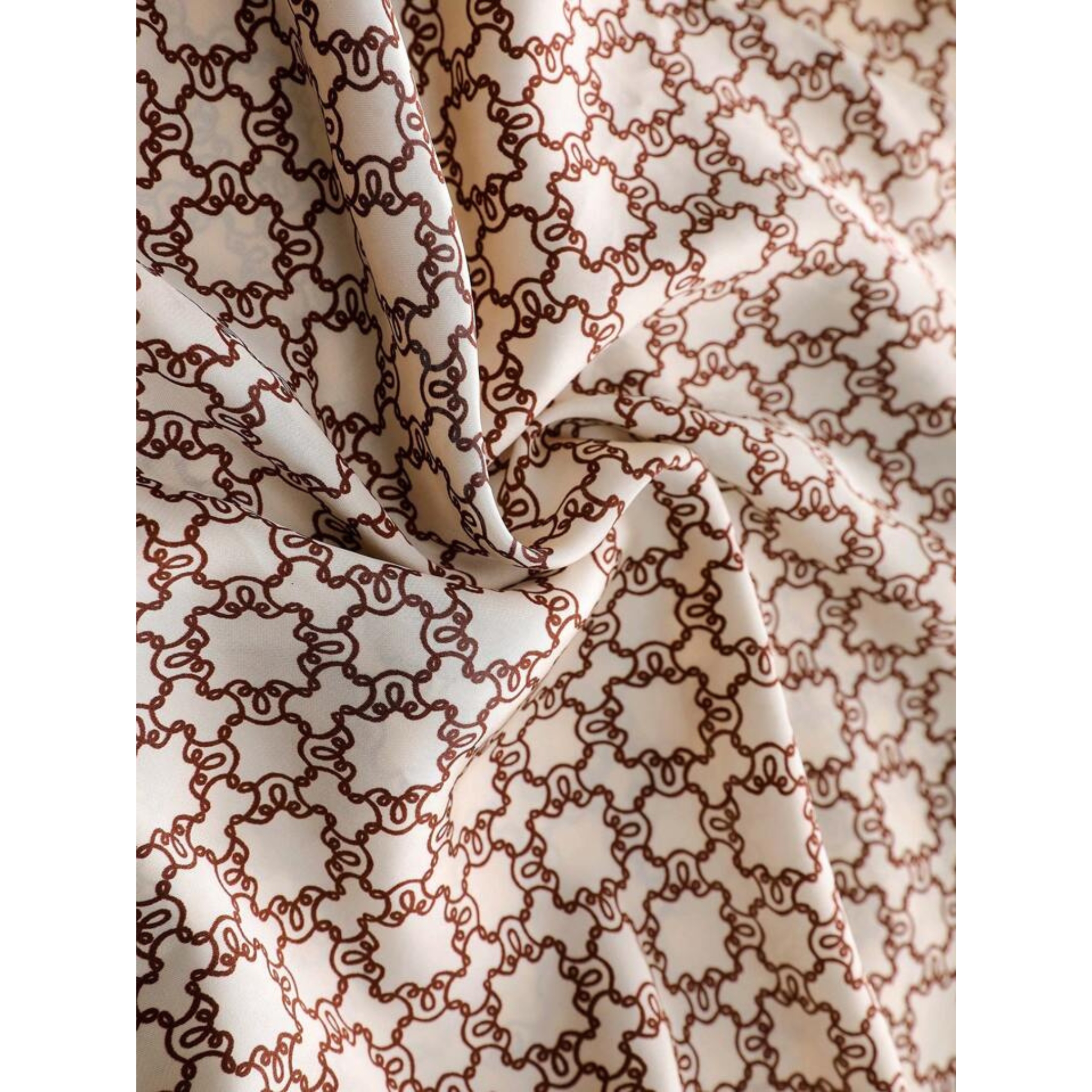 Vestido bajo cruzado con estampado satinado elegante para mujer