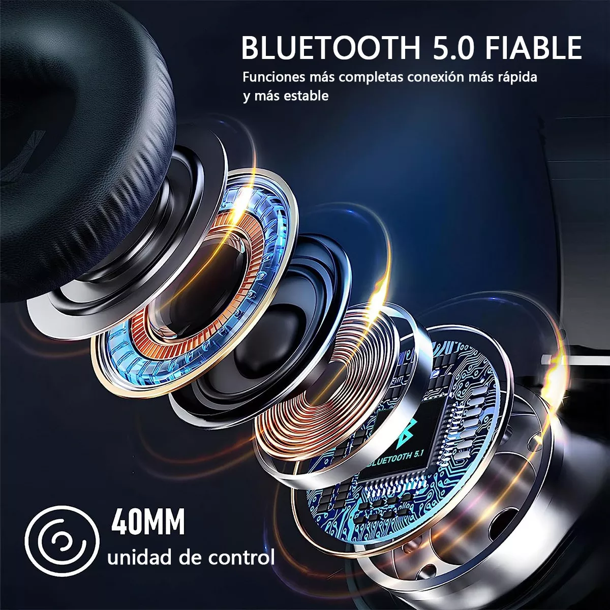 Auriculares Inalámbricos Belug Bluetooth Diadema Plegable Con Mic