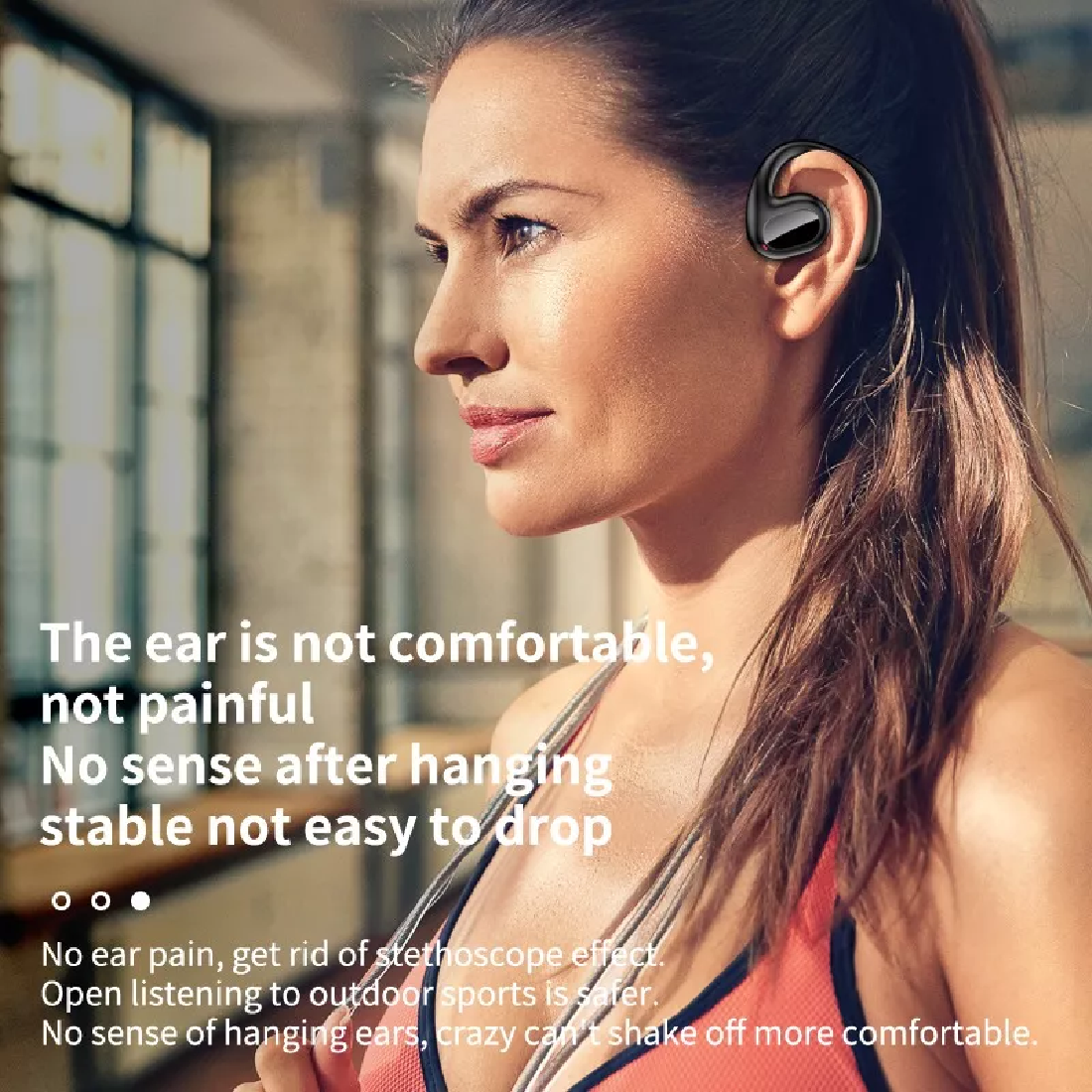 Auricular Bluetooth Inalámbrico Con Oreja Colgante Negro