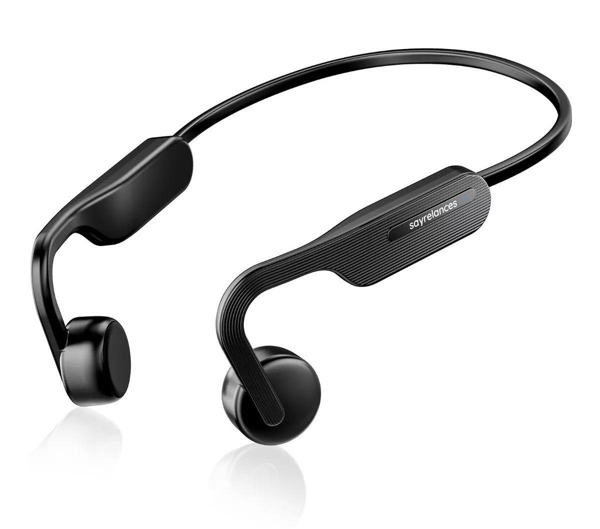 Audífonos Bluetooth Inalámbricos Malubero De Conducción Ósea Color Negro