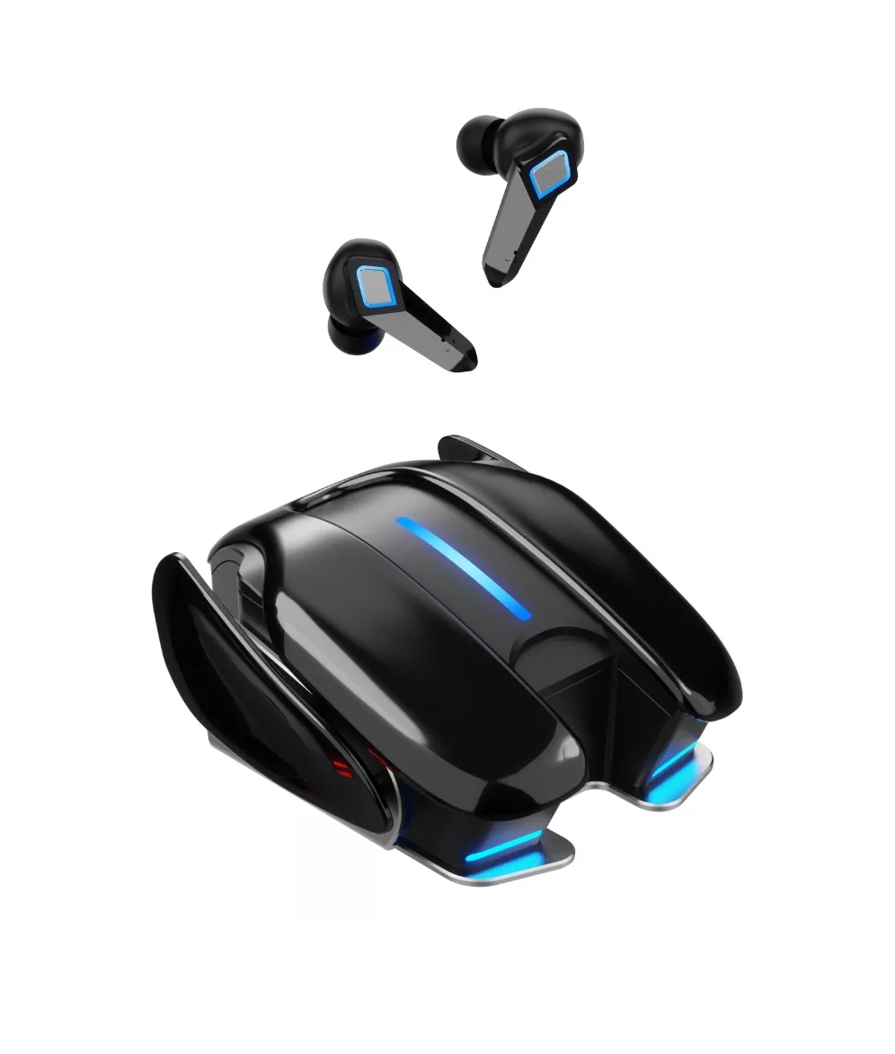 Audífonos Bluetooth OCCIAM inalámbricos auricular in-ear gamer K68 negro con luz LED