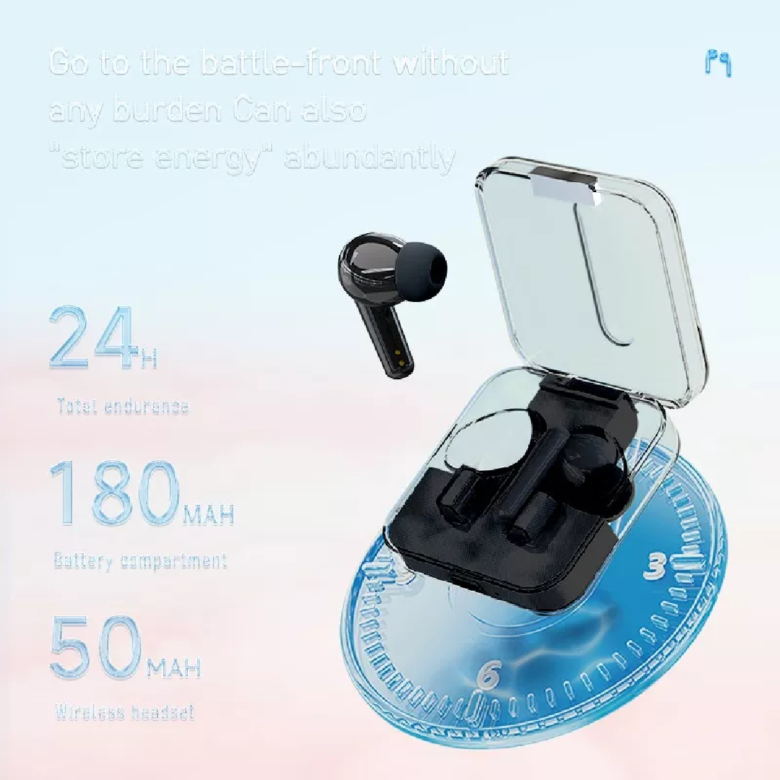 Audífonos Intraurales Inalámbricos Con Micrófono Negro