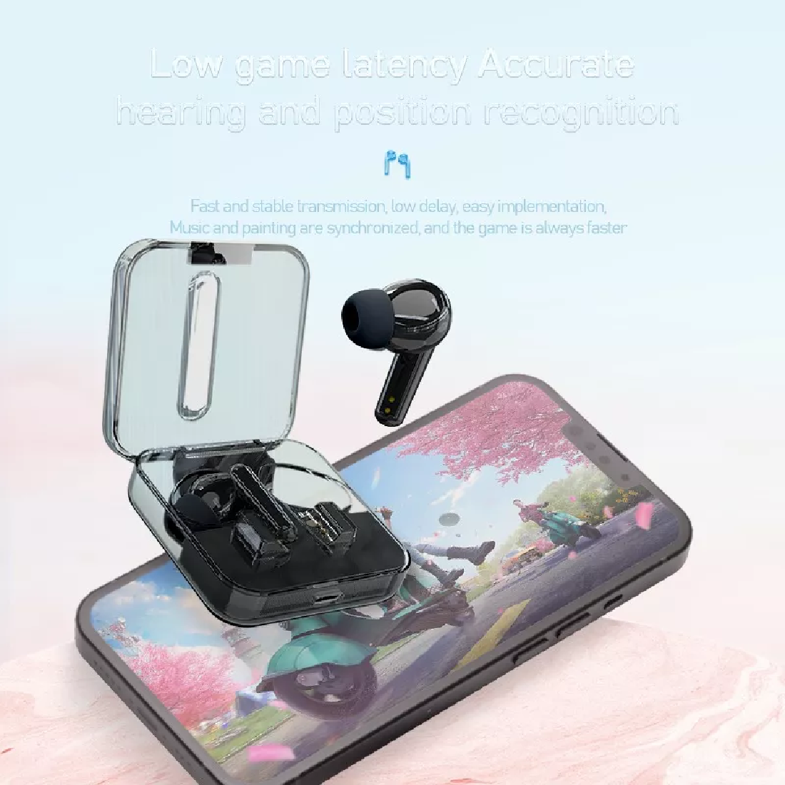 Audífonos Intraurales Inalámbricos Con Micrófono Negro