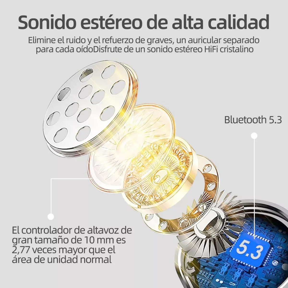 Audífonos Inalámbricos Audifonos Gamer Bluetooth Blanco