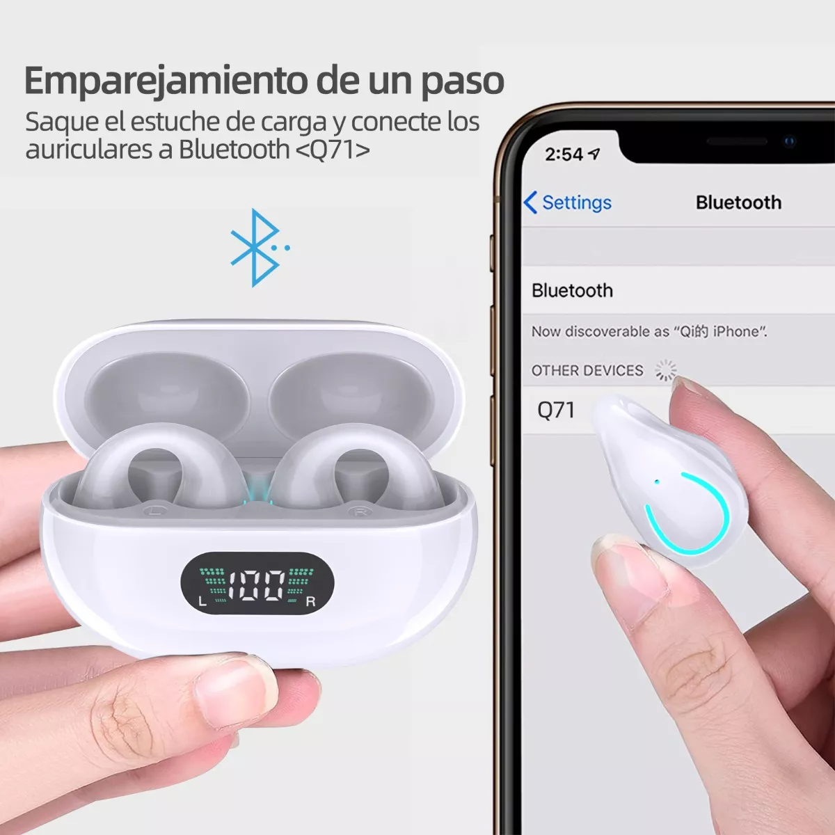 Audífonos Inalámbricos Audifonos Gamer Bluetooth Blanco